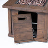 Cozy Brown Square Gas Fire Pit