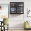 Chic Retro Wall Cabinet with Glass Doors and Shelves