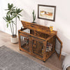 Rustic Double Puppy Sliding Dog Crate