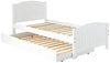 Cozy Twin Trundle Bed in White Pine