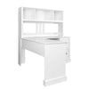 Chic White Desk with Hutch for Home Office