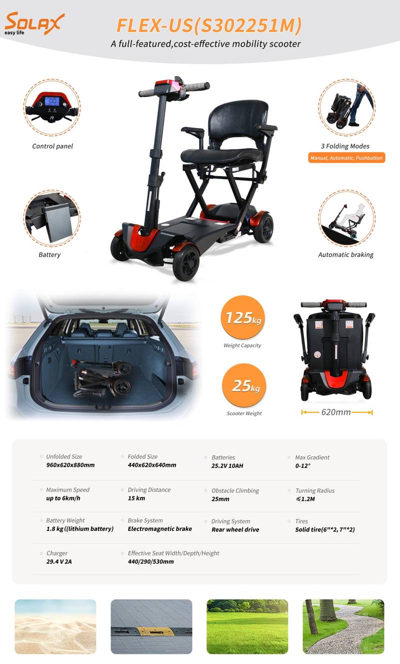 EasyGlide Foldable Electric Scooter for Seniors - Travel in Comfort!