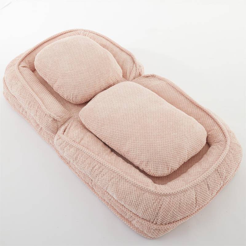 Cozy Pup Lounge: Pink Adjustable Sofa Bed