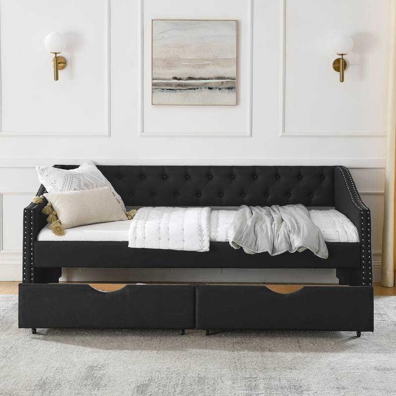 Cozy Twin Daybed with Stylish Drawers