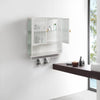 Stylish Glass Door Storage Cabinet with Towel Rack