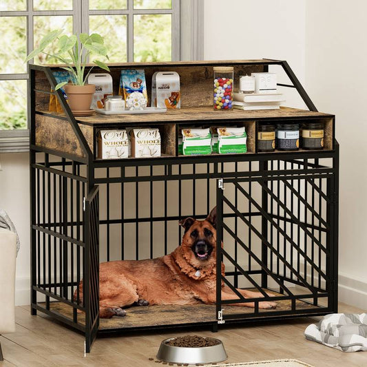Rustic Chic Dog Crate & Storage House