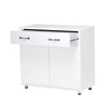 Chic White Two-Door Side Table