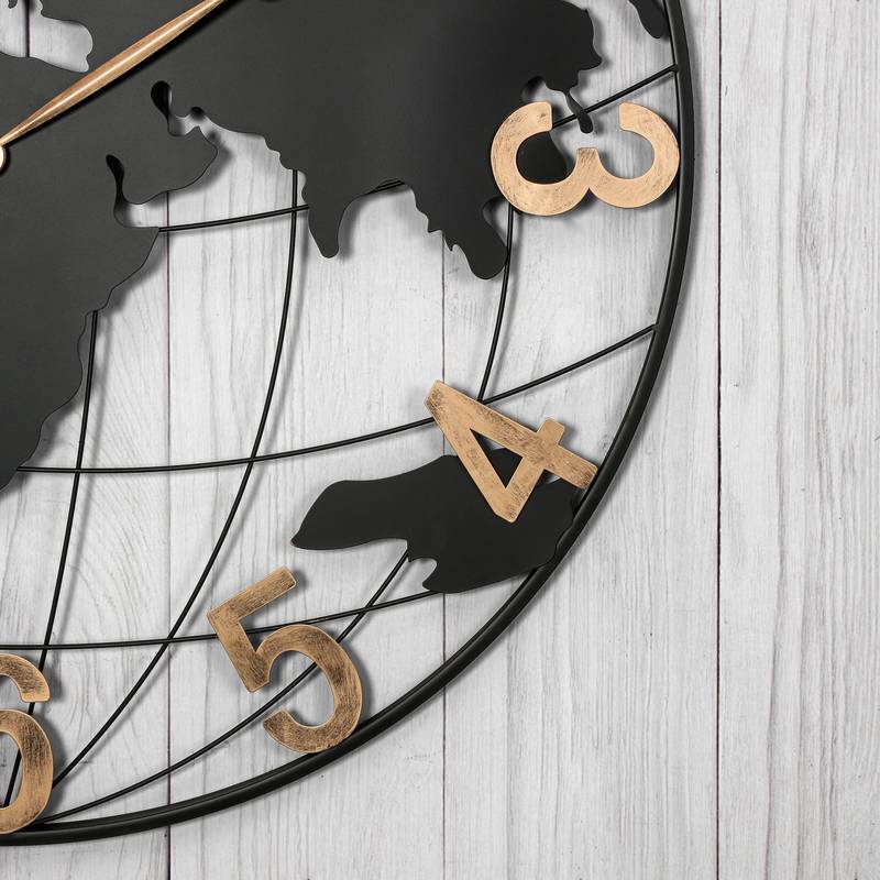 Elegant World Map Wall Clock: A Stylish Touch for Any Room