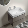 Sleek Gray Floating Vanity with Sink