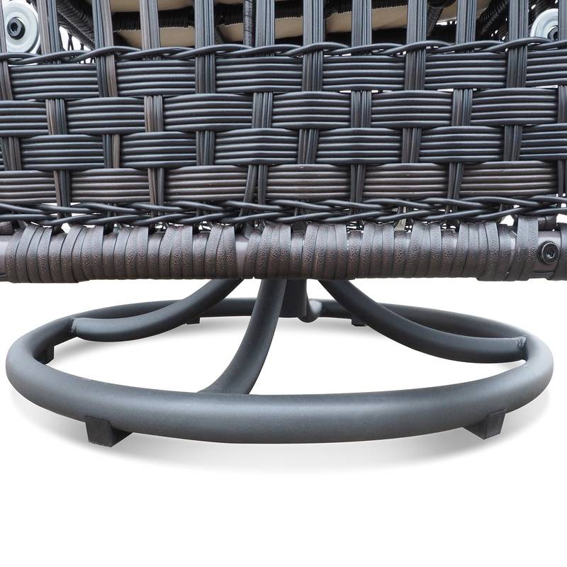 Navy Blue Wicker Rocking Patio Set