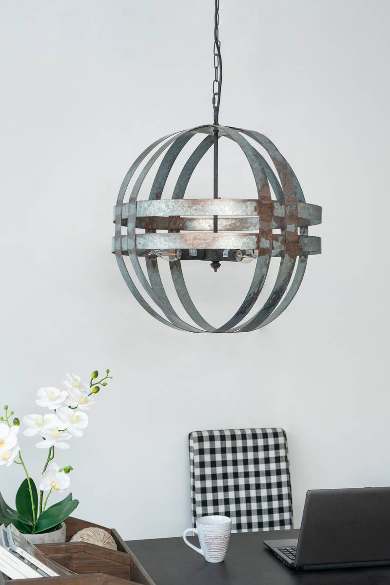 Chic Galvanized Chandelier for Home Elegance