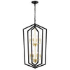 Rustic Black Lantern Chandelier