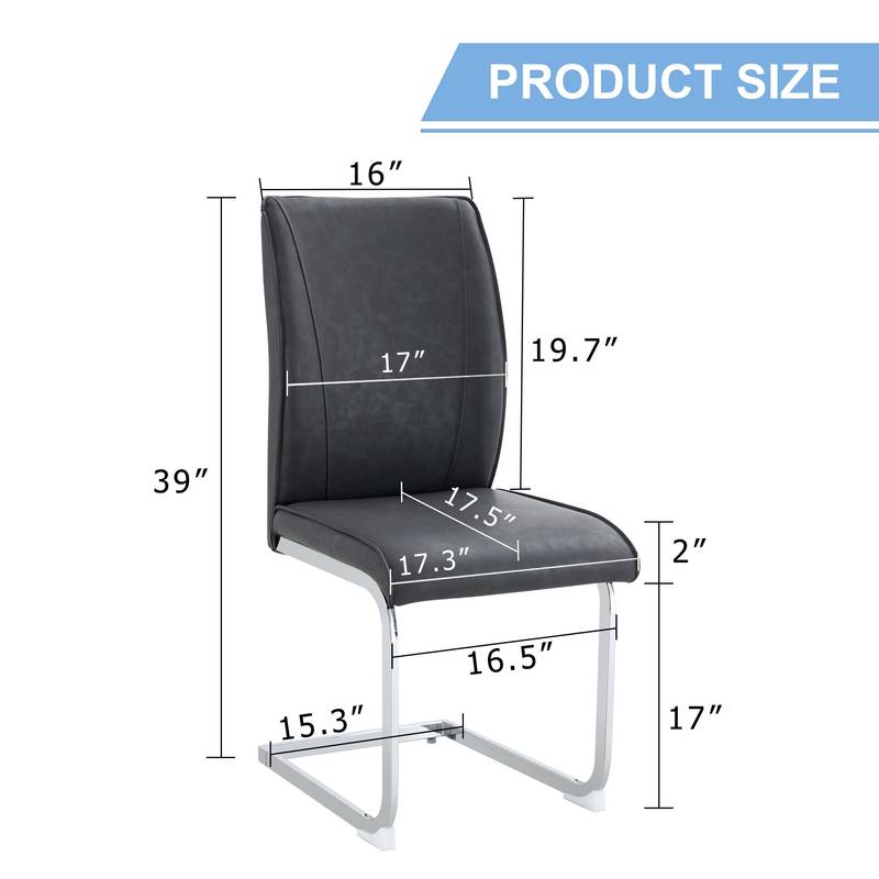 Sleek Gray Arch Dining Chairs - Set of 4