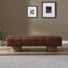 Cozy Brown Upholstered Bench - Versatile Seating for Any Room