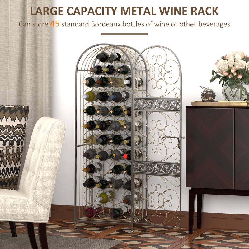 Rustic Wine Jail - Secure Antique Bronze Rack