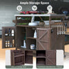 Rustic Rolling Outdoor Kitchen Bar & Grill Station