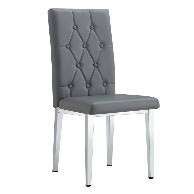 Stylish Gray Armless Dining Chairs Set
