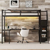 Lofted Adventure Bed with Desk and USB - Perfect for Kids and Teens!