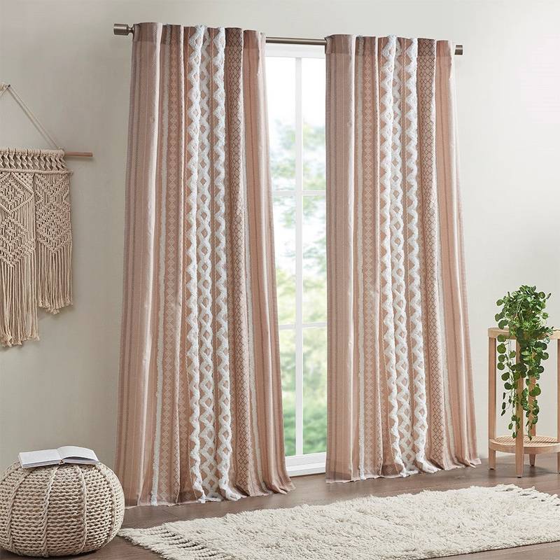 Chic Cotton Stripe Curtain Panel