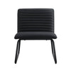 Sleek Black Armless Sofa Chair
