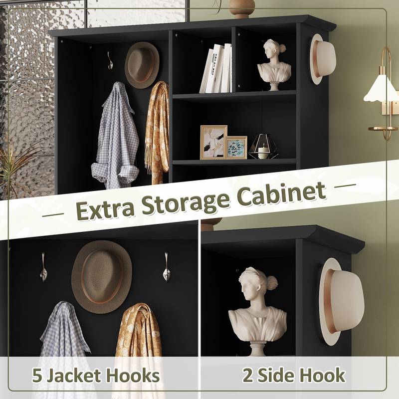 Chic Hallway Organizer with Bench and Storage