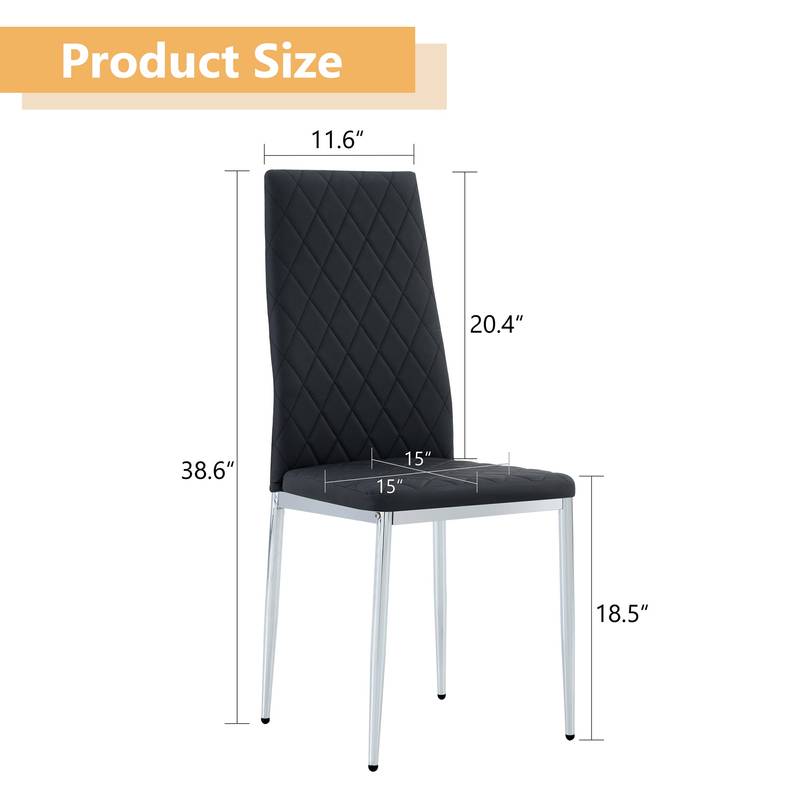 Chic Checkered Dining Chair Set