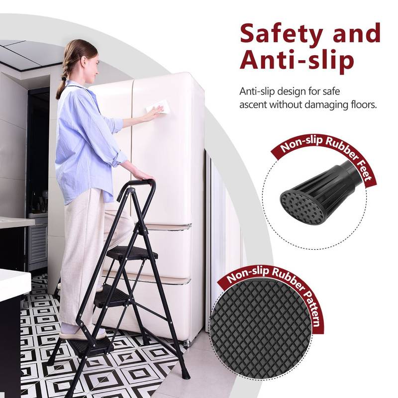Safe & Sturdy Folding Step Stool