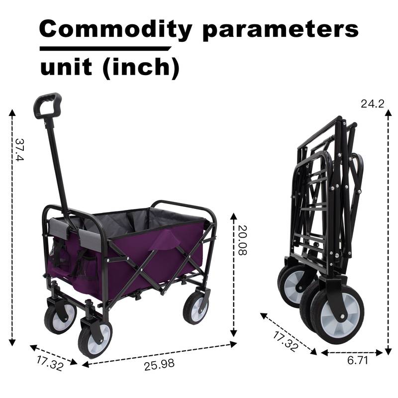 Purple Flexi Wagon: The Ultimate Collapsible Cart for All Your Adventures!