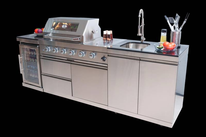 Ultimate Outdoor BBQ Island with Wine Cooler & Storage