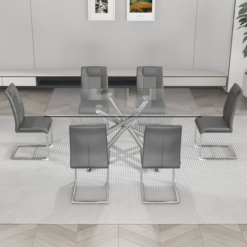 Sleek Glass Dining Table for Stylish Gatherings