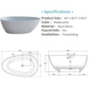 Elegant Matte White Freestanding Soaking Tub