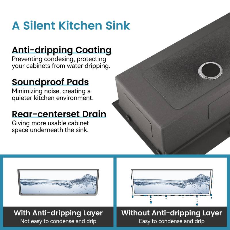 Chef's Dream Undermount Sink with Cutting Board & Colander