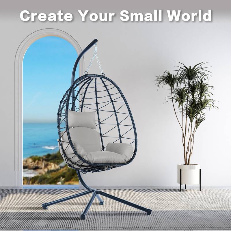 Cozy Egg Swing Chair with Stand