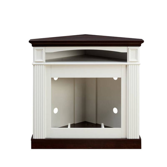 Cozy Corner Mantel Cabinet with Fireplace Insert
