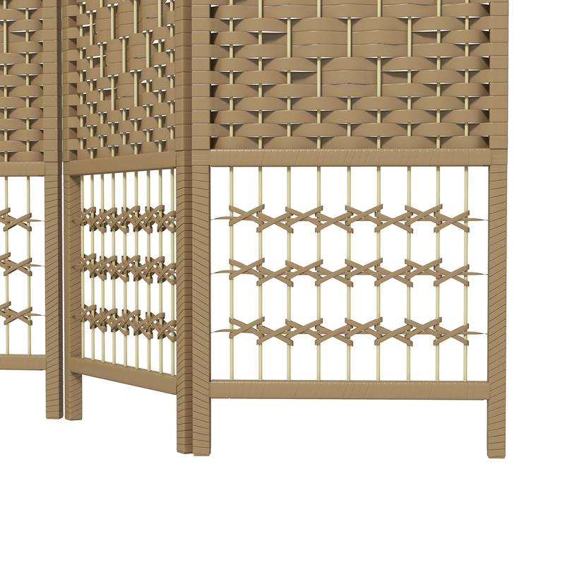 Natural Three-Panel Folding Room Divider