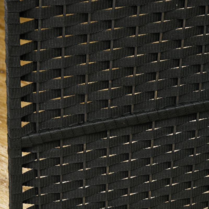 Chic Black Folding Privacy Screen