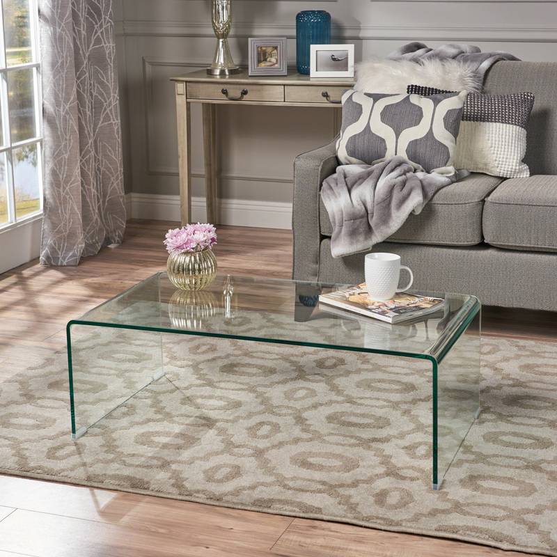 Sleek Tempered Glass Coffee Table
