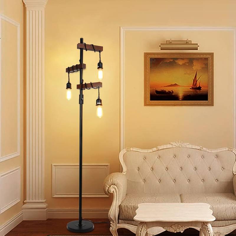 Rustic Dimmable Tree Floor Lamp