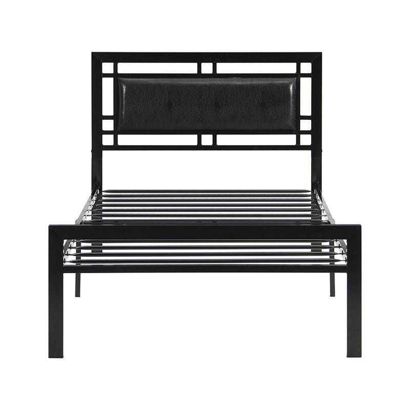 Sleek Black Twin Metal Bed Frame