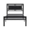Sleek Black Twin Metal Bed Frame