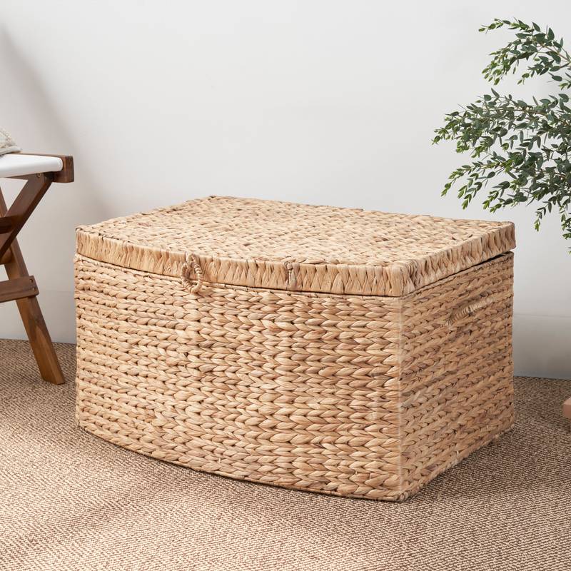 Chic Woven Wicker Storage Trunk