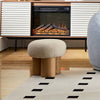 Cozy Mushroom Stool with Plush Cushion & Rustic Charm