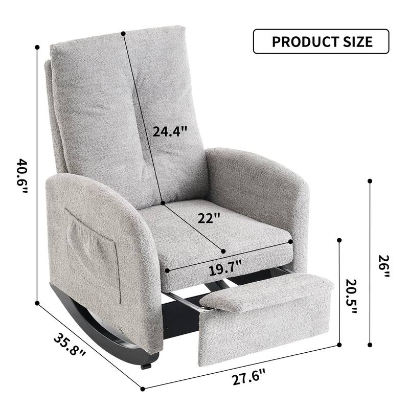 Cozy Rocking Chair with Footrest