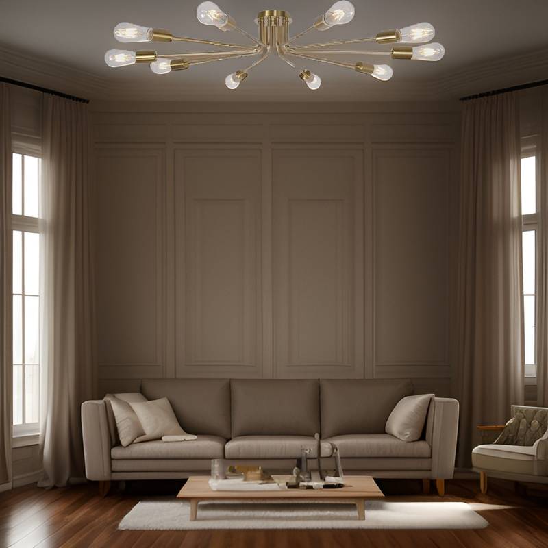 Radiant Gold Sputnik Chandelier