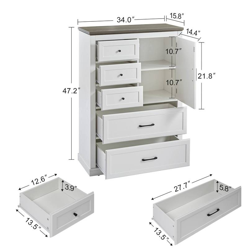 Rustic Farmhouse Tall Dresser