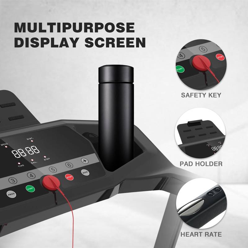 HomeFit Electric Treadmill - Foldable with Incline & Phone Holder