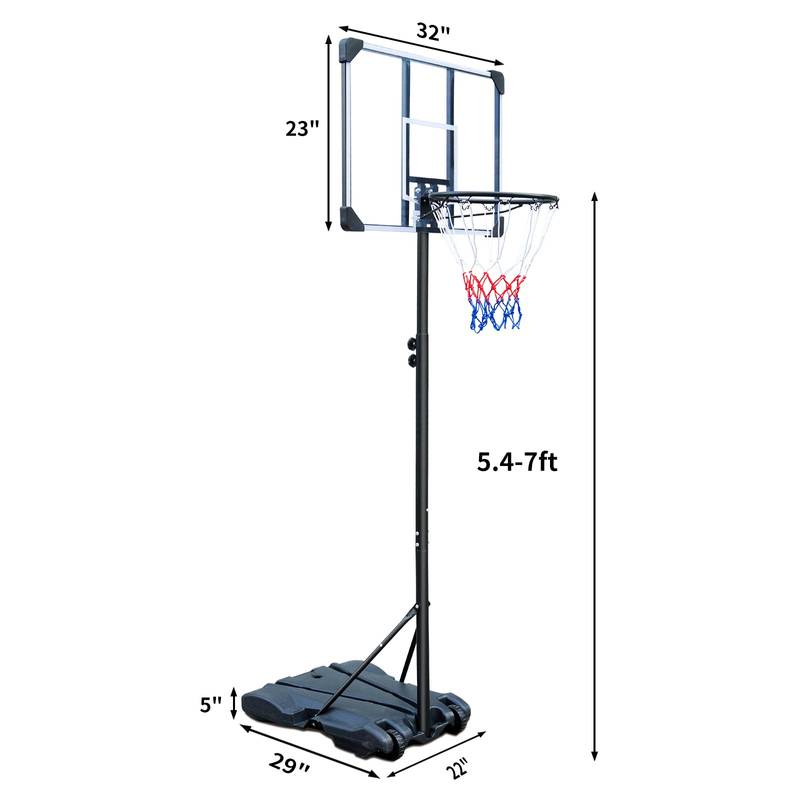 Easy-Glide Adjustable Basketball Hoop for Kids