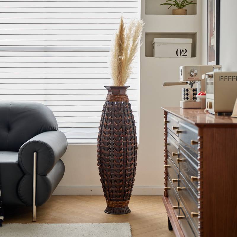 Elegant Bamboo Floor Vase for Stylish Flower Displays