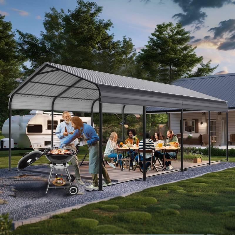 Ultimate Metal Carport Canopy - Heavy Duty Outdoor Storage for Cars, Boats, and Trucks