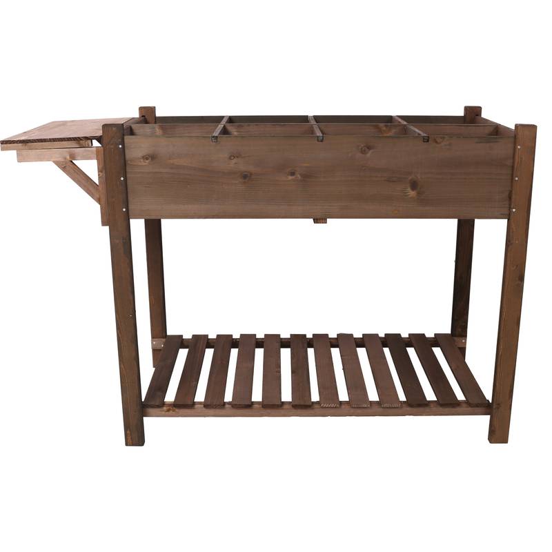 Elevated Garden Oasis with Storage & Side Table